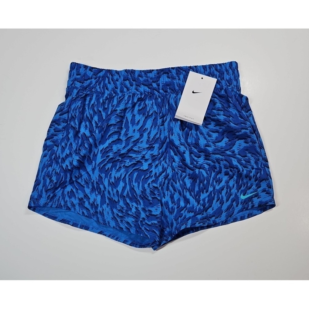 Nike One Girls Blue Lined Pull On Athletic Training Shorts Size Large NWT